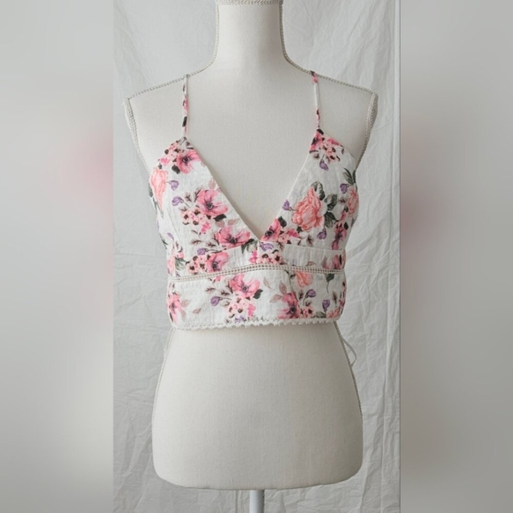 ZARA Floral Bralette Top
